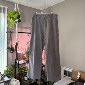 Bulldog Gray Casual Pants‎ Relaxed Fit Work Utility Trousers Size 33